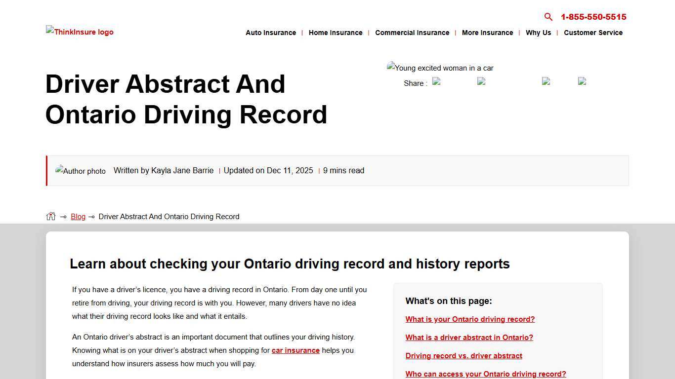Drivers Abstract Ontario How To Check Your Driving Record