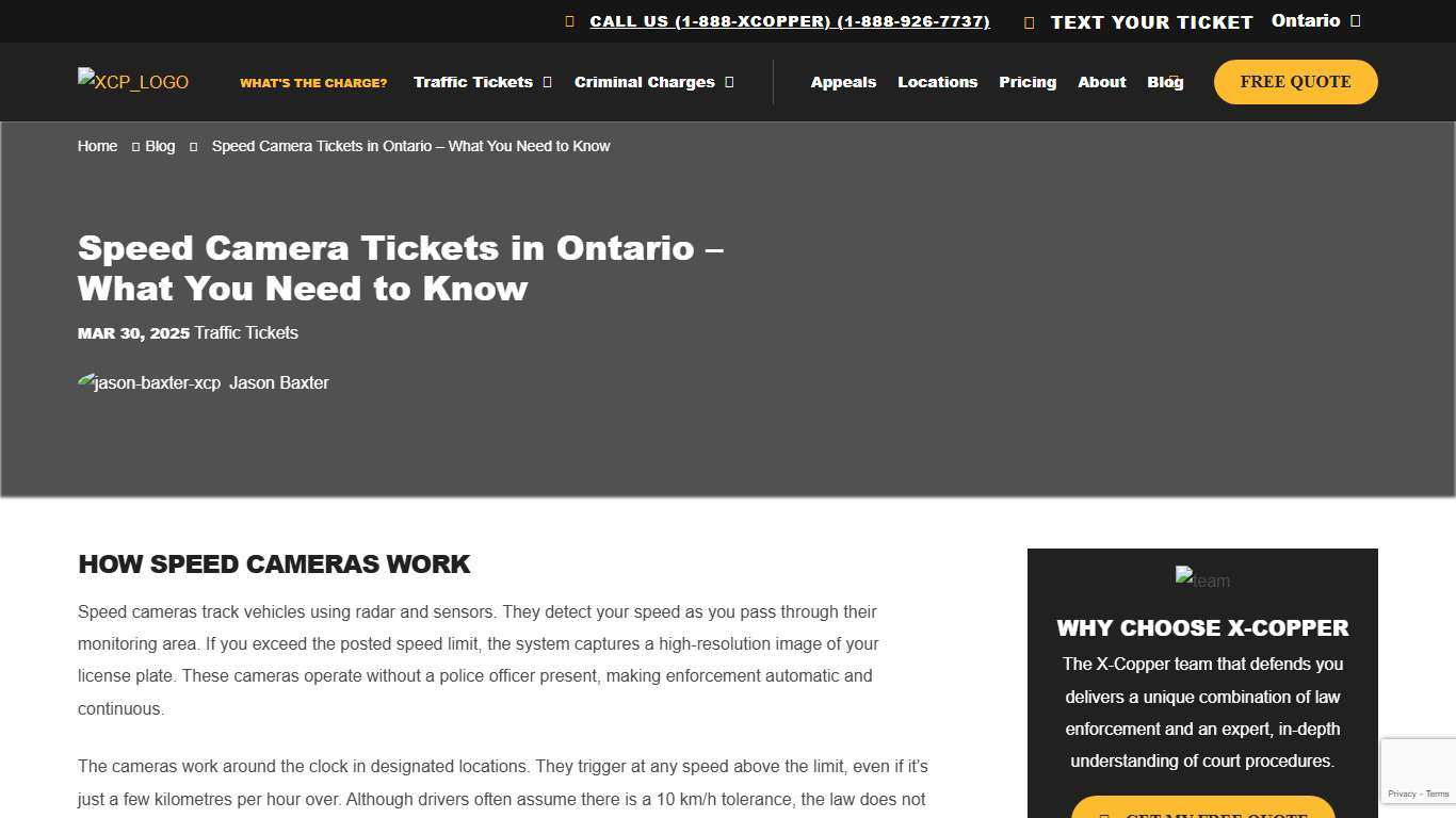 Speed Camera Tickets in Ontario - What You Need to Know - X-Copper
