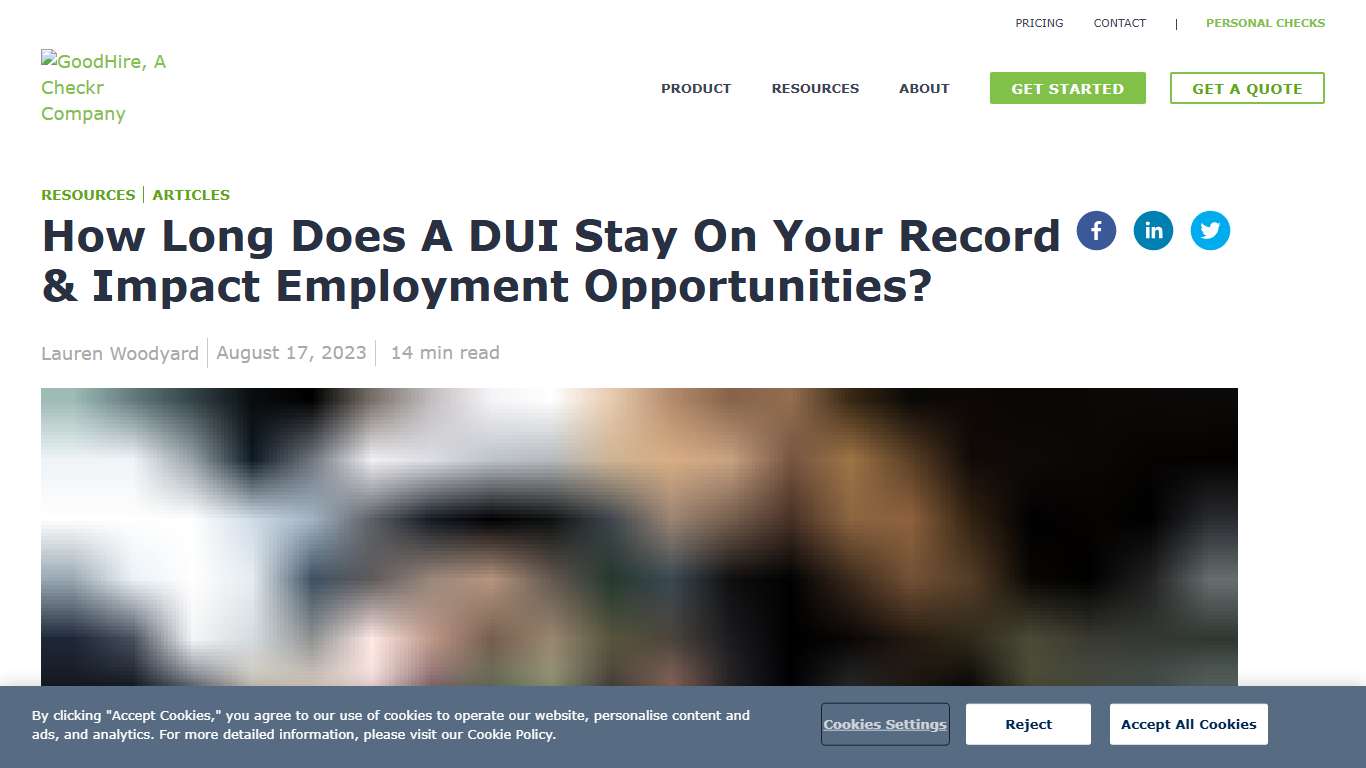 Does A DUI Show Up On Background Checks? Impact On Employment GoodHire